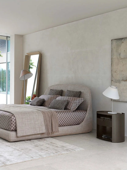 Flou Taormina Matrimoniale - Letto design con testata curva, Made in Italy