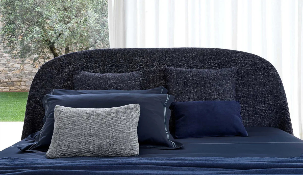 Flou Taormina Matrimoniale - Letto design con testata curva, Made in Italy