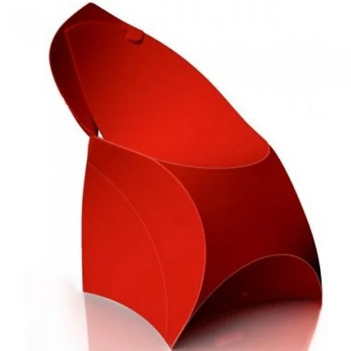 Flux Poltrona Pieghevole in polipropilene rosso, pieghevole e portatile