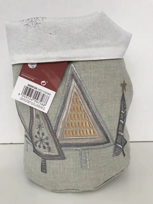 Villa D'Este Home Tivoli Cestino Pane Natalizio cotone beige