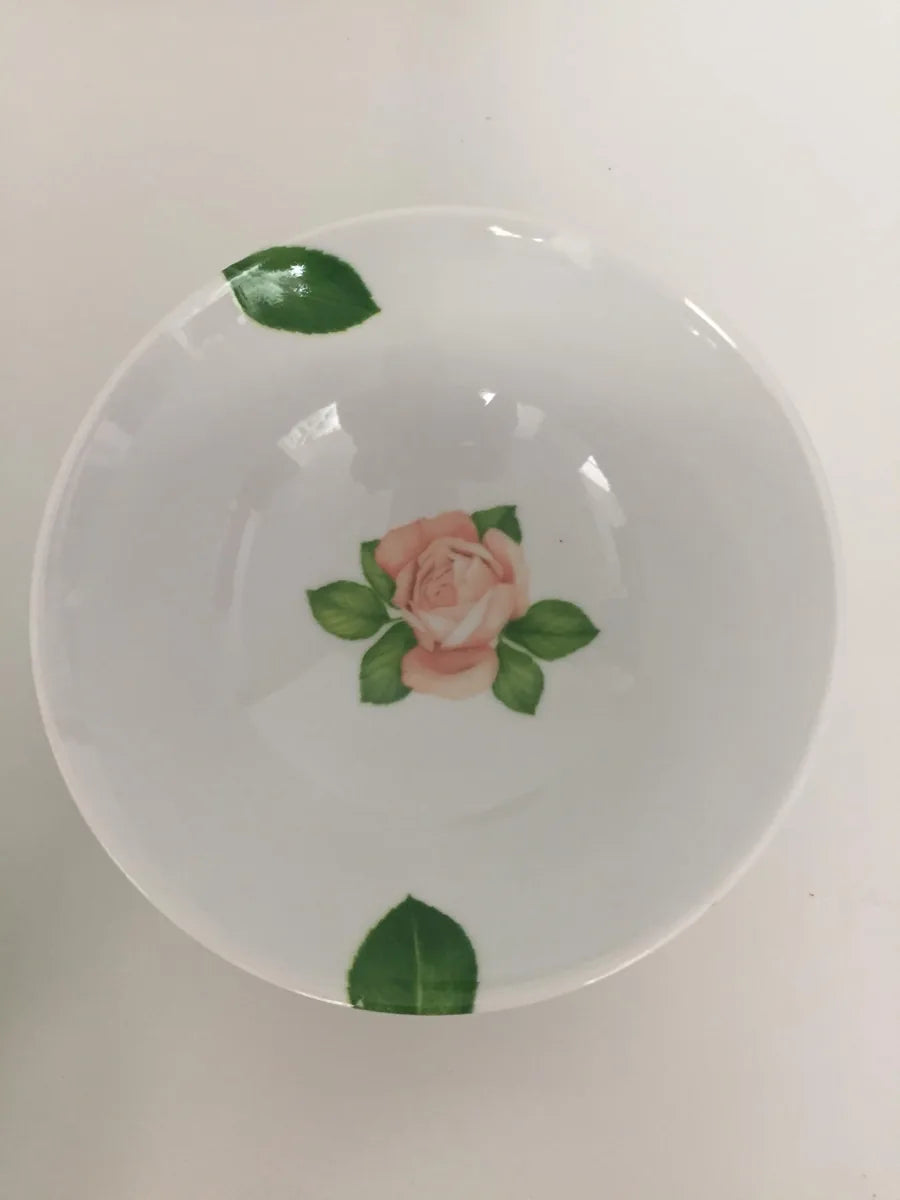 Coppetta ceramica 15cm Taitù rosa interno decoro floreale colazione design italiano