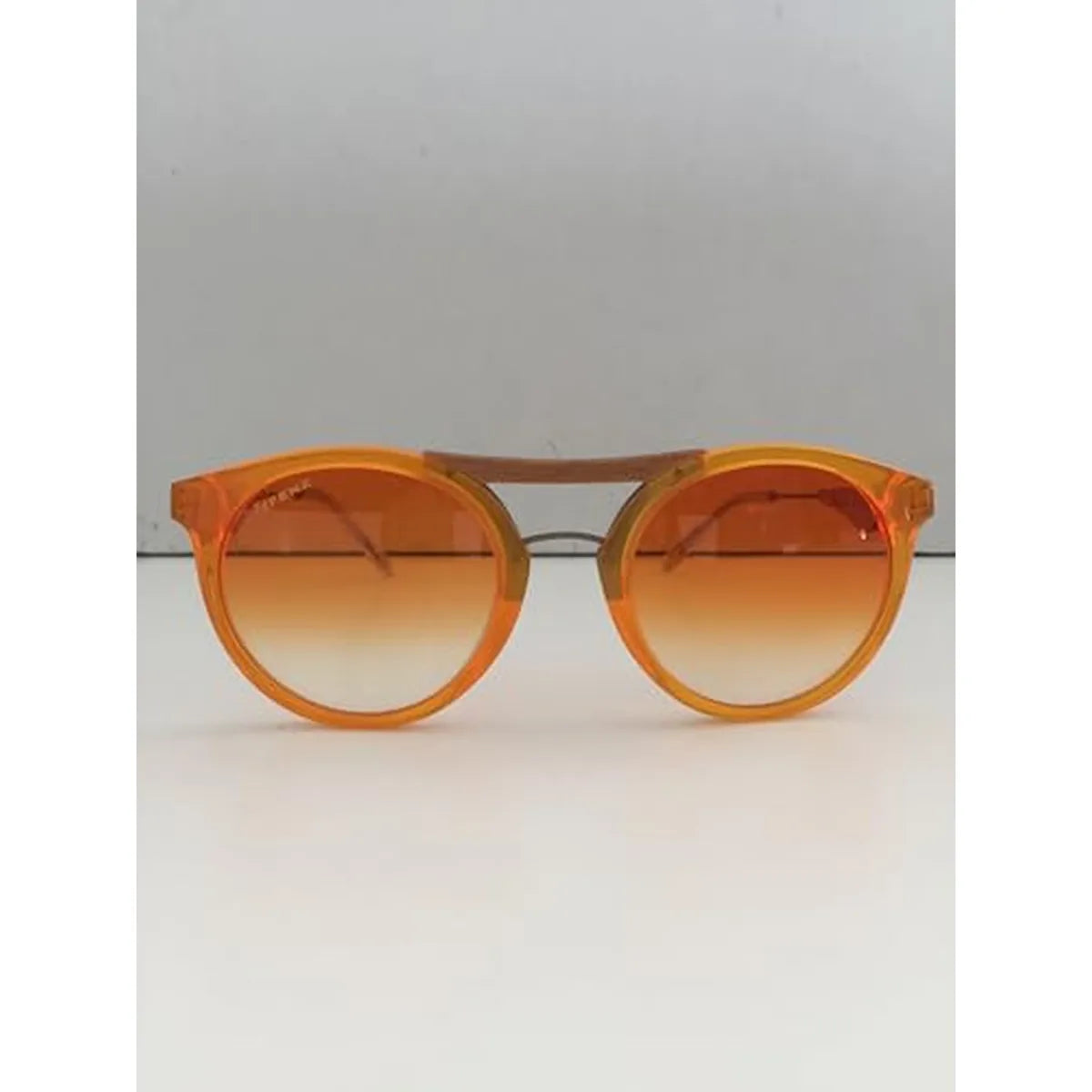Stilmobili occhiali da sole unisex in legno e plex arancione - design italiano