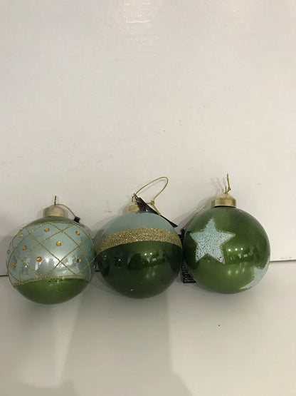 Il mio negozio palla in vetro verde decorata - elemento decorativo tavola