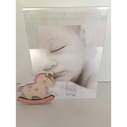Mascagni Portafoto Rosa 13x18 in legno, colore rosa - Decorazione casa