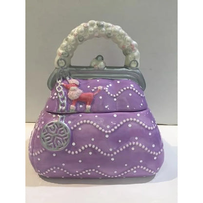Livellara Portagioie Borsetta Ceramica floreale 17x16x11 cm