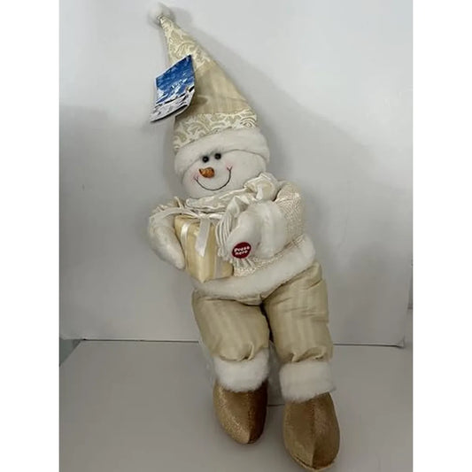 Stilmobili pupazzo di neve musicale con pacco regalo cm 50x18x18 - giocattolo natalizio
