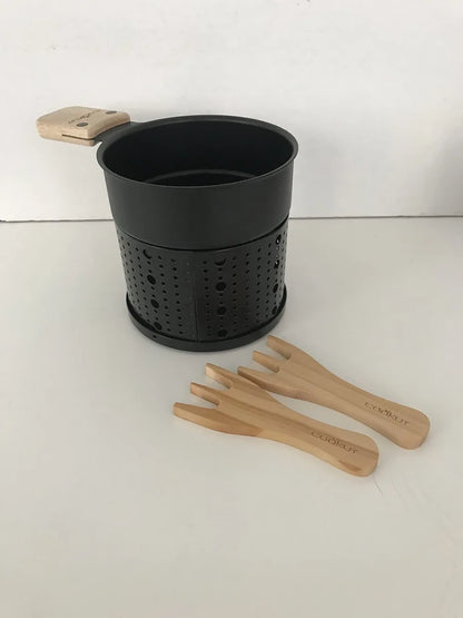 Il mio negozio Set Fondue al Cioccolato con Candela in ceramica e acciaio, completo di fornellino