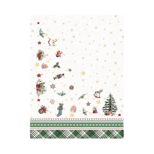Stilmobili tovaglia natalizia lavabile cotone 155x220 cm - design italiano