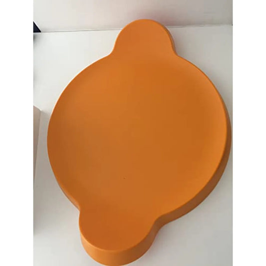 Il mio negozio vassoio arancione ceramica 53x42 cm design italiano