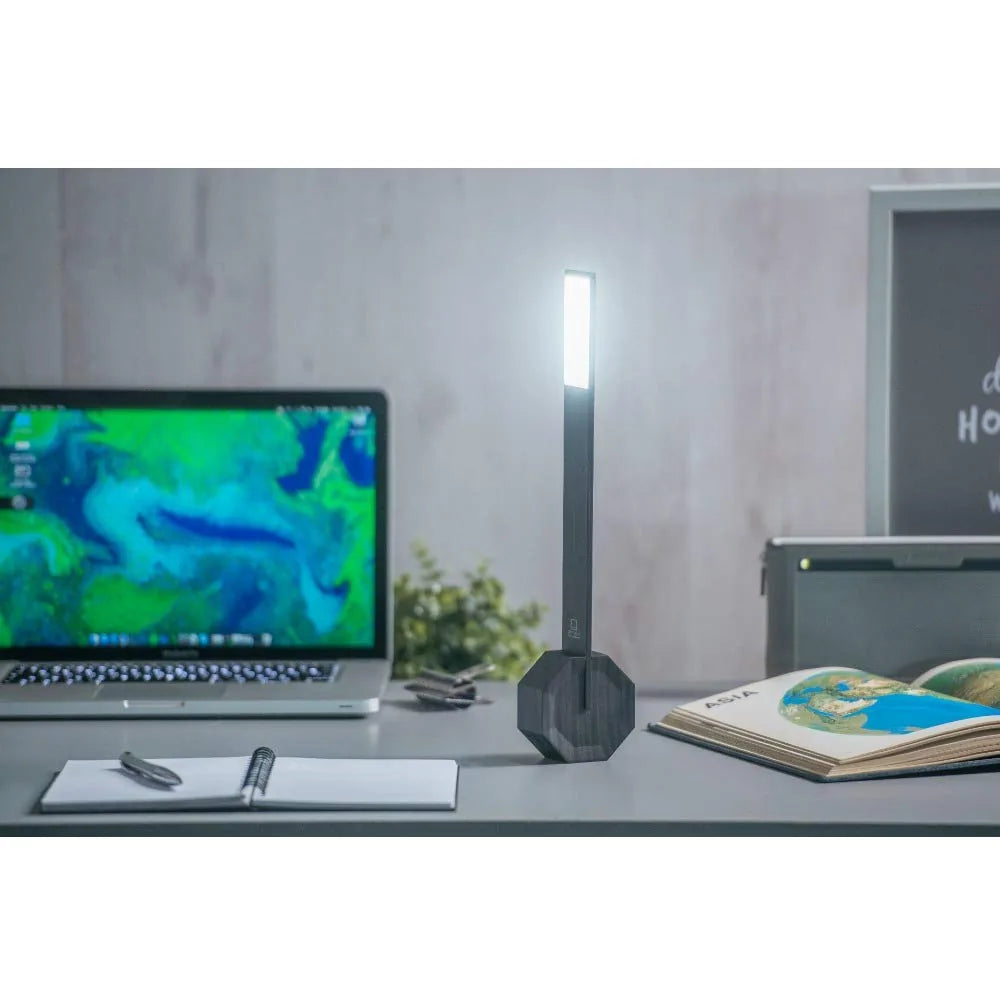Gingko Octagon lampada da tavolo nera design geometrico