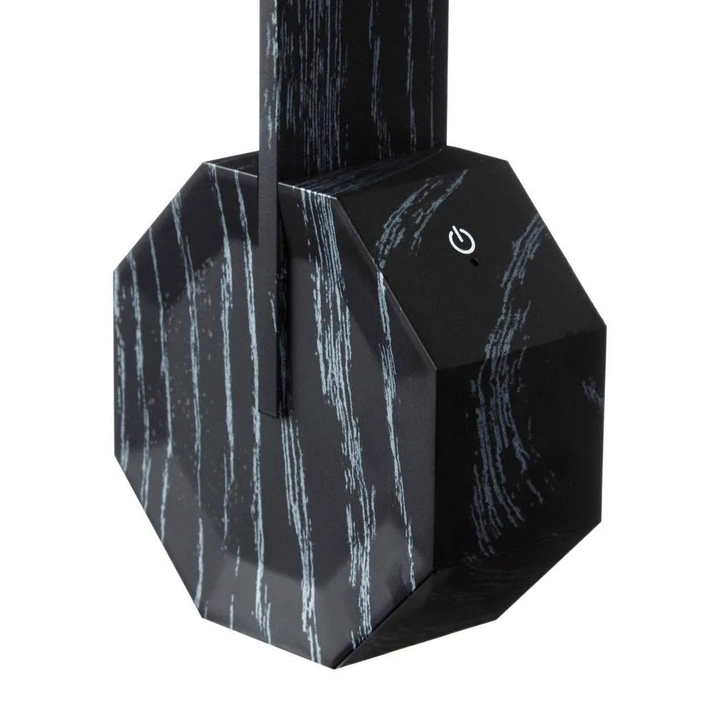 Gingko Octagon lampada da tavolo nera design geometrico