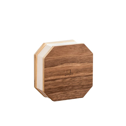 Gingko Smart Accordion lampada a fisarmonica in legno noce nero con LED bicolore