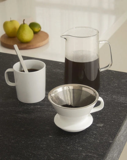 Alessi — Slow Coffee KT01S1 | Set caraffa pour over — dettaglio