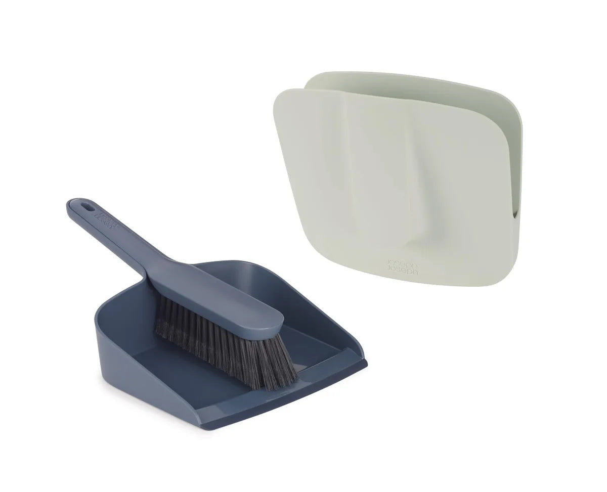 Joseph Joseph paletta scopino supporto a parete Dust-shield con setole morbide e bordo a gradini