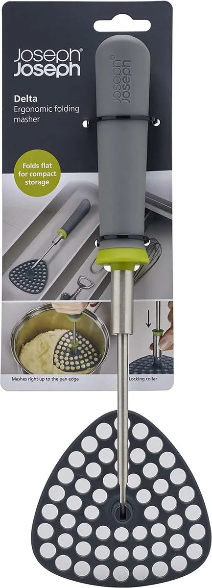 Joseph Joseph Schiacciapatate grigio e verde in nylon e acciaio inossidabile