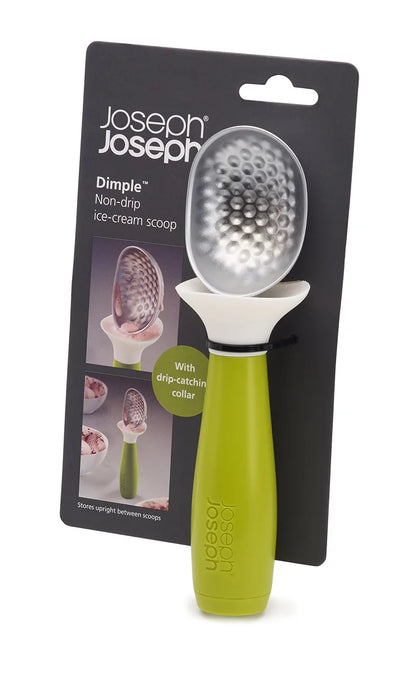 Joseph Joseph Cucchiaio Gelato in acciaio con base anti-gocci e testina in lega di zinco