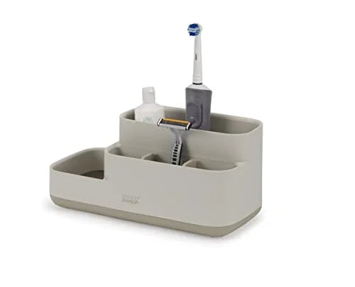 Joseph Joseph Organizer da bagno grigio bianco salvaspazio con base antiscivolo