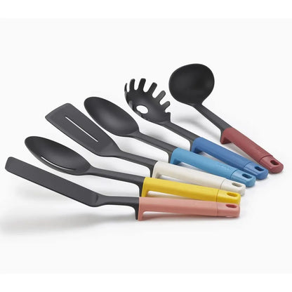 Joseph Joseph Set Utensili Cucina acciaio inox con supporto girevole e manici silicone