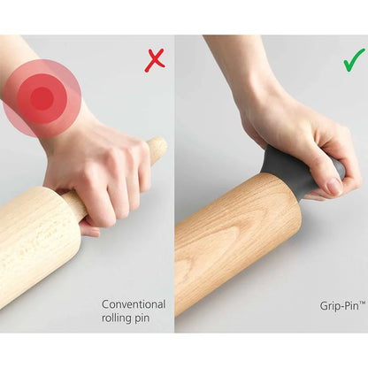 Joseph Joseph mattarello in legno di faggio marrone e grigio con manici sagomati ergonomici