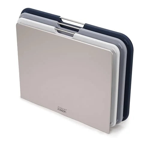 Joseph Joseph Set 3 Taglieri con supporto acciaio inossidabile e codifica cromatica