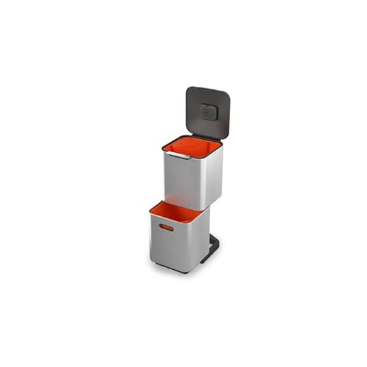 Joseph Joseph Pattumiera Totem con 2 scomparti separati, design verticale e filtri antiodore integrati