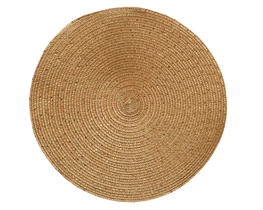 Kaemingk Tovaglietta rotonda 38 cm plastica oro - Placemat sottomano tavola