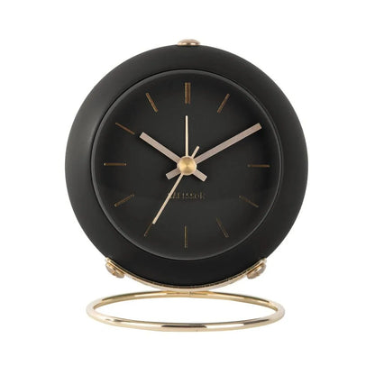 Karlsson sveglia Clock Globe nera con dettagli dorati - design moderno