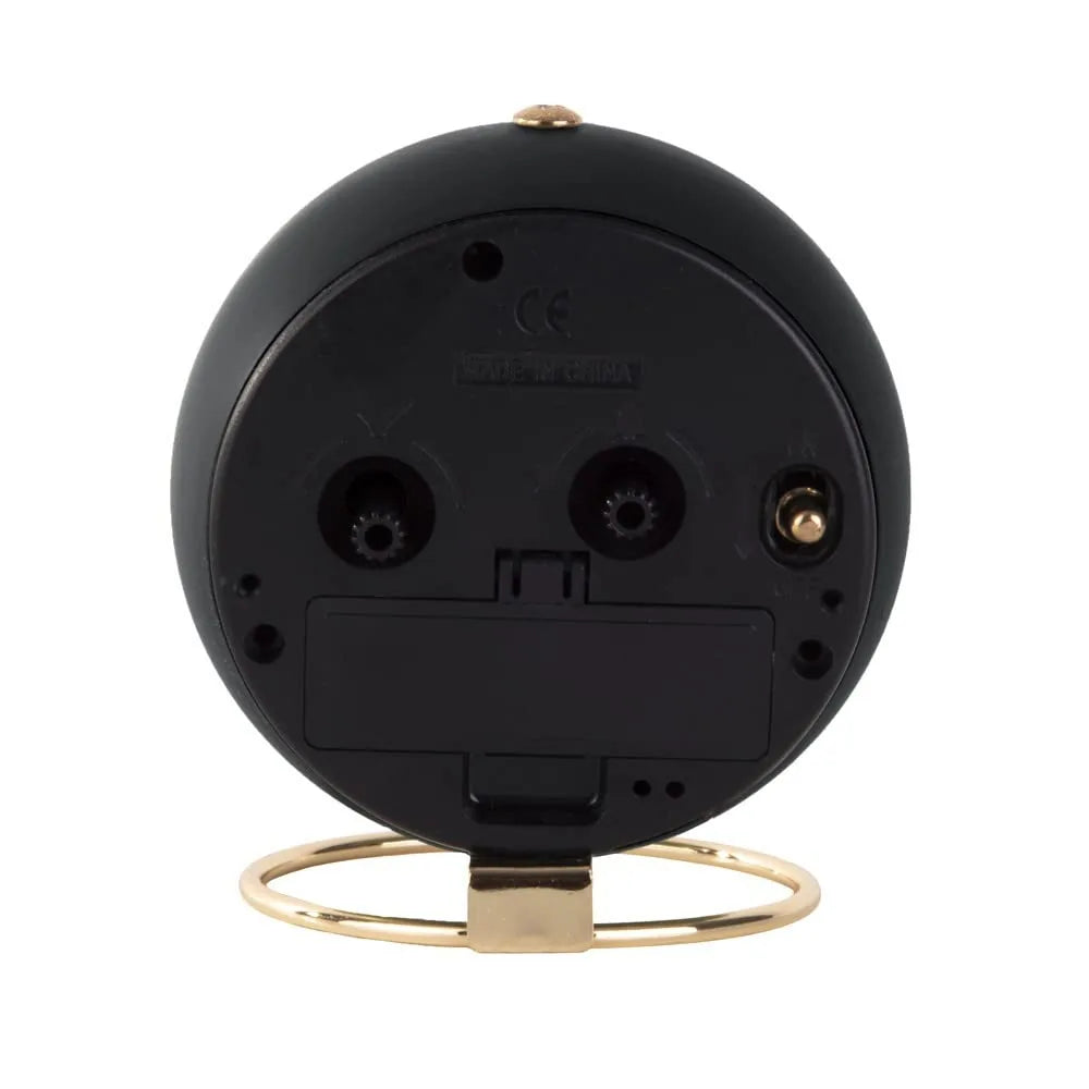 Karlsson sveglia Clock Globe nera con dettagli dorati - design moderno