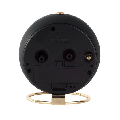 Karlsson sveglia Clock Globe nera con dettagli dorati - design moderno
