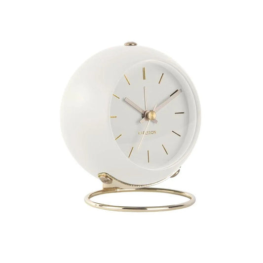 Karlsson sveglia Clock Globe bianca design scandinavo
