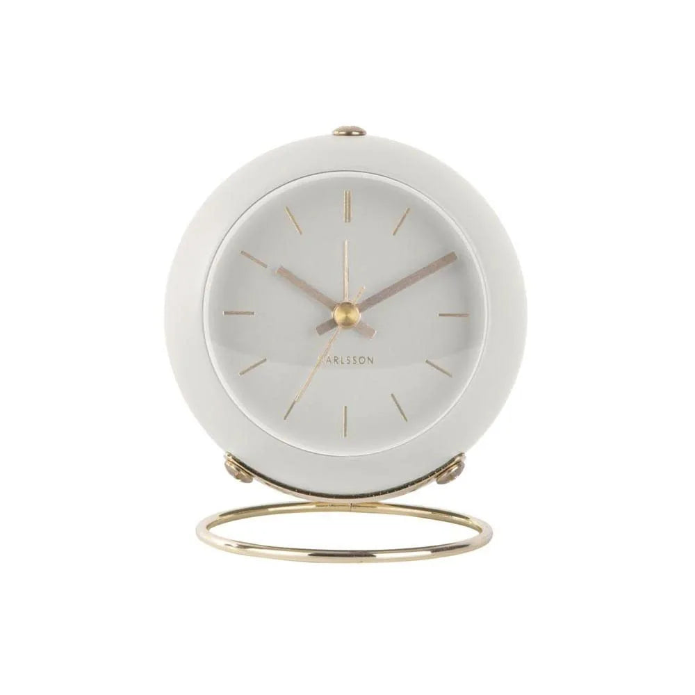 Karlsson sveglia Clock Globe bianca design scandinavo
