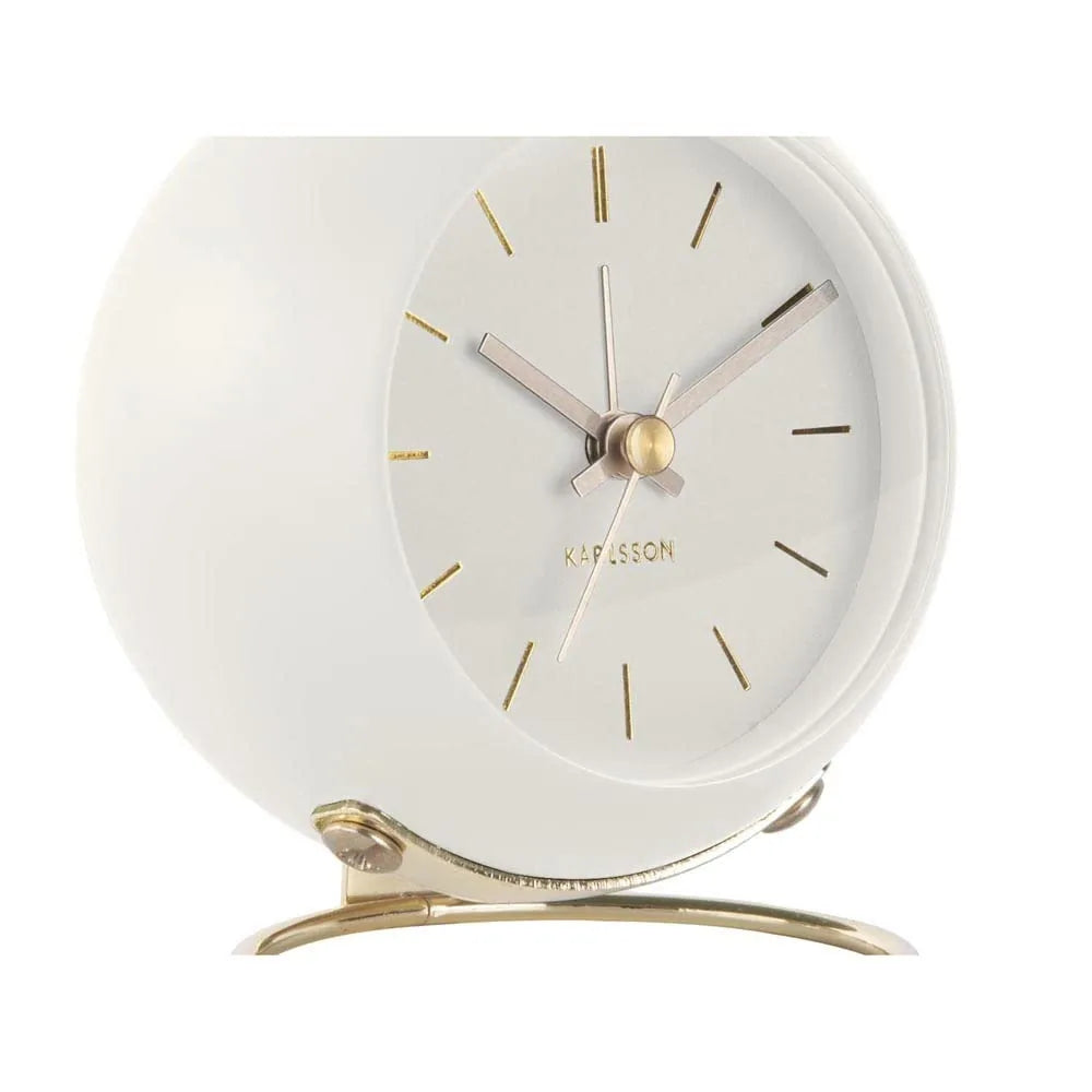Karlsson sveglia Clock Globe bianca design scandinavo