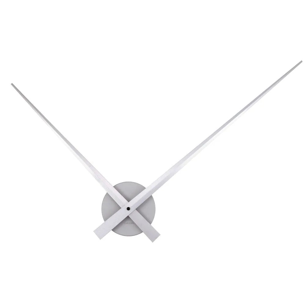 Karlsson Little Big Time orologio da muro nero con lancette argento, design minimalista