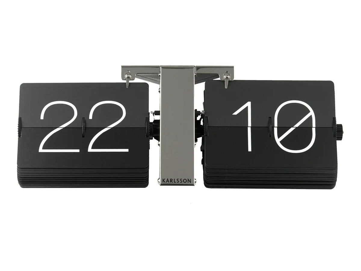 Karlsson orologio da parete no case metallo nero design minimalista