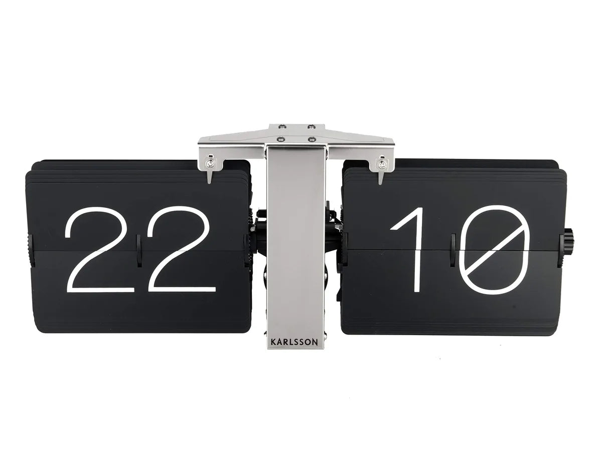 Karlsson orologio da parete no case metallo nero design minimalista