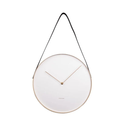Karlsson orologio da parete rotondo moderno metallo bianco quadrante analogico