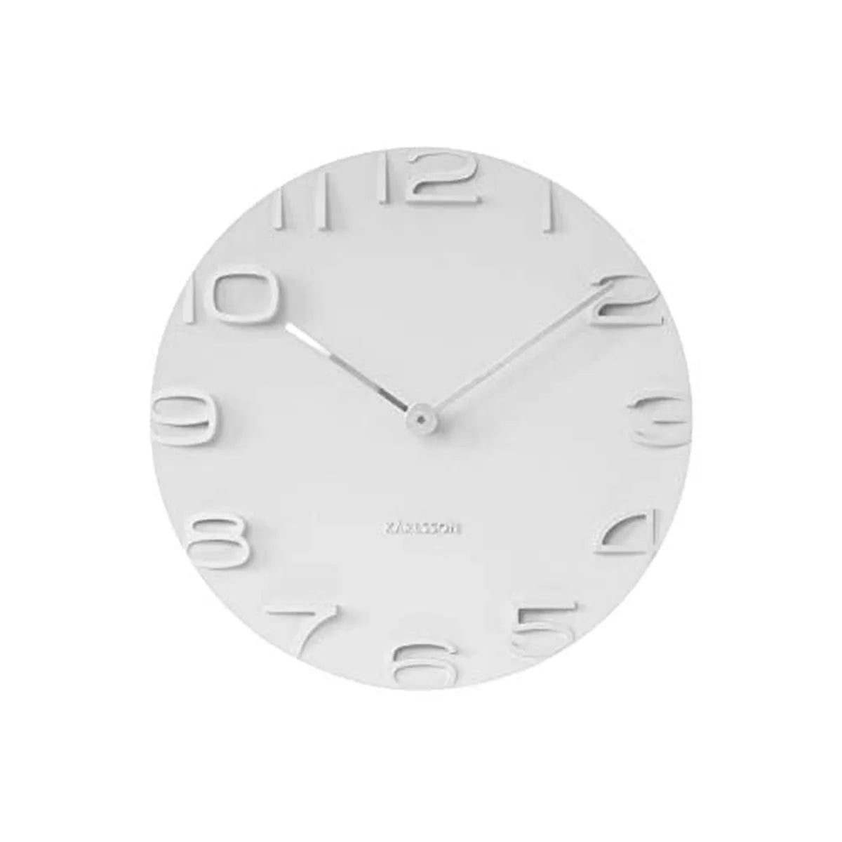 Karlsson The Edge orologio da parete bianco 42cm con numeri e lancette cromate