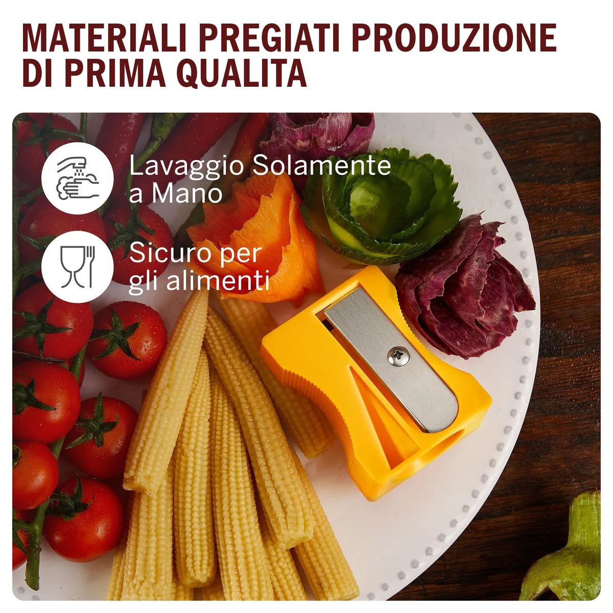 Monkey Business Pelaverdure Verde - utensile da cucina per verdure a nastro
