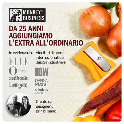 Monkey Business Pelaverdure Verde - utensile da cucina per verdure a nastro