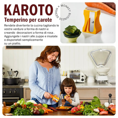 Monkey Business Pelaverdure Verde - utensile da cucina per verdure a nastro