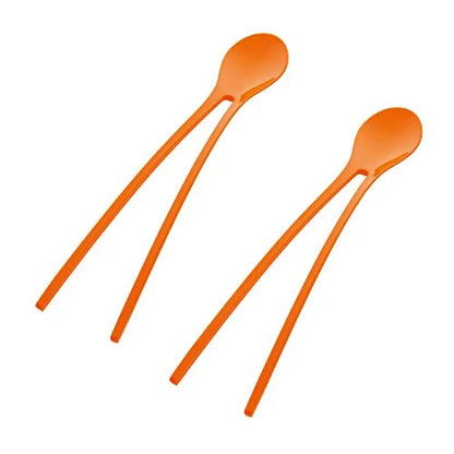 Koziol Set 2 Cucchiai Bacchette Twinny in plastica arancione