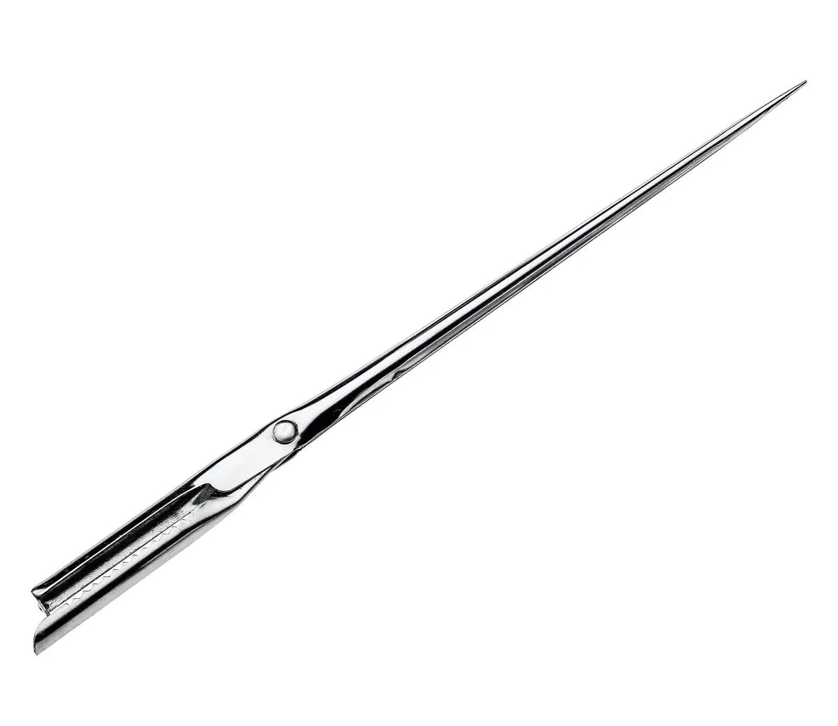 Küchenprofi lardatoio acciaio inox argentato con molletta dentata - Stilmobili