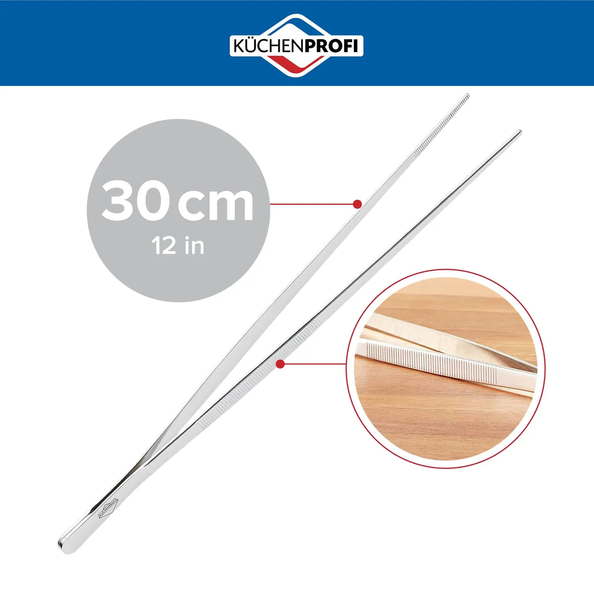 Küchenprofi pinzette acciaio inox reversibile - design tedesco di qualità