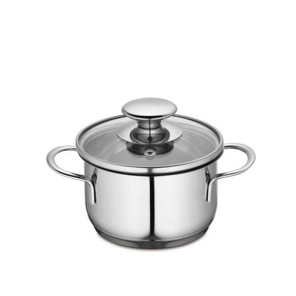 Küchenprofi pentola acciaio inox coperchio vetro argento 650ml