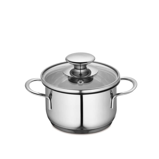 Küchenprofi pentola acciaio inox coperchio vetro argento 650ml