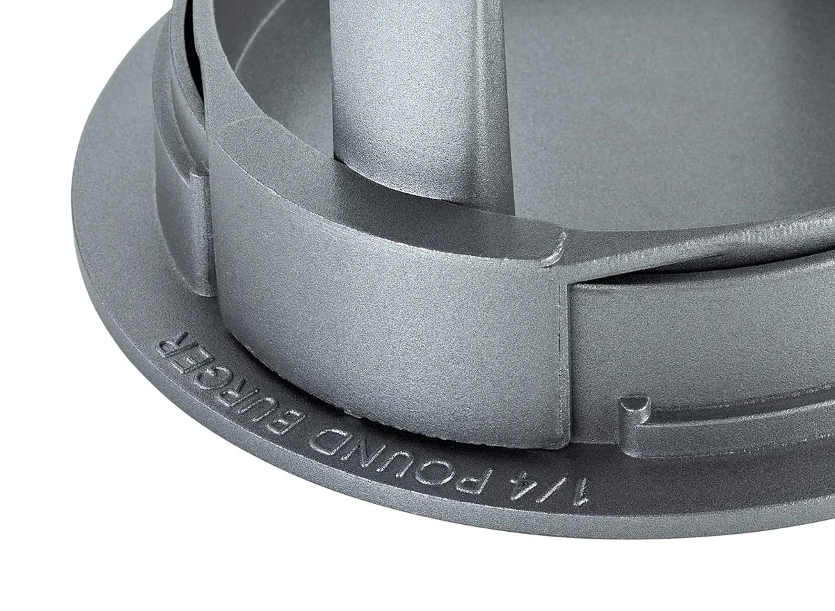 Küchenprofi Pressa per Hamburger Trio in acciaio inox grigio con 3 stampi - Stilmobili
