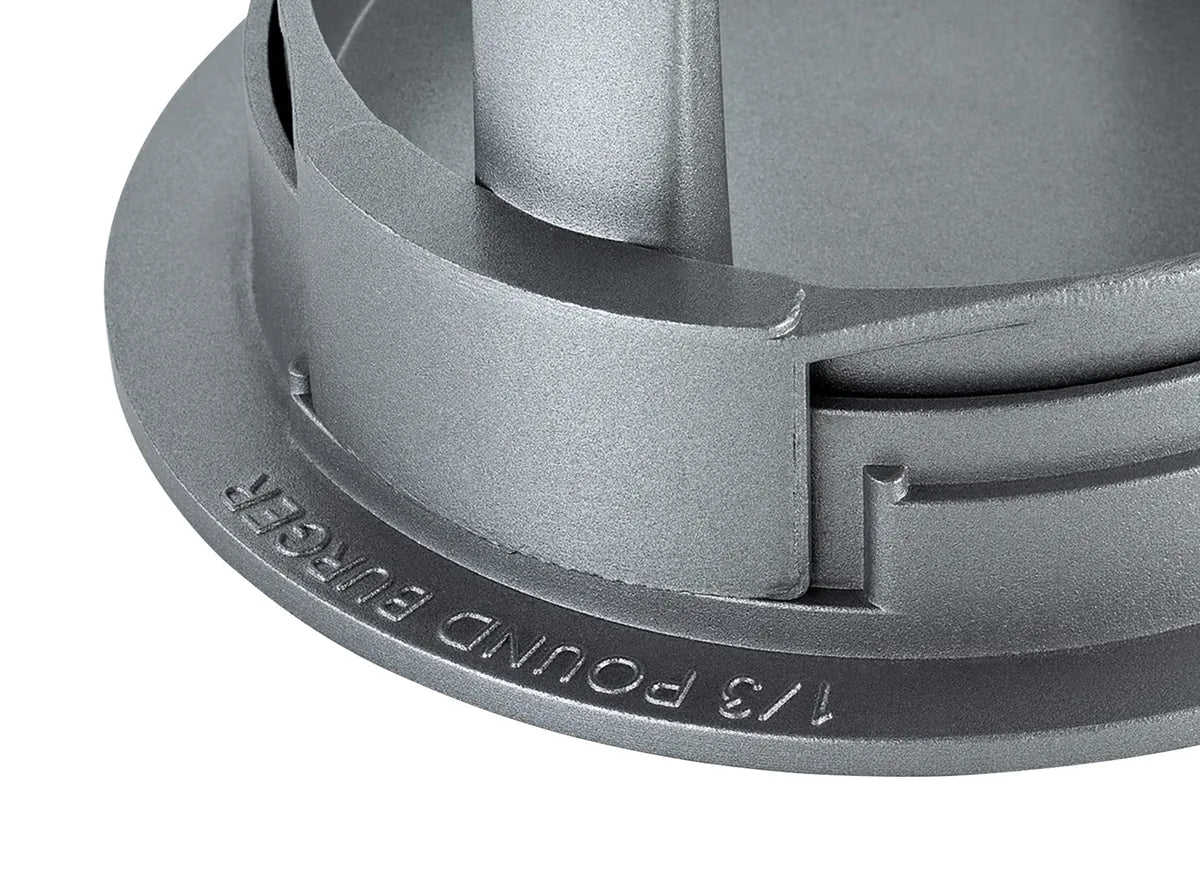 Küchenprofi Pressa per Hamburger Trio in acciaio inox grigio con 3 stampi - Stilmobili
