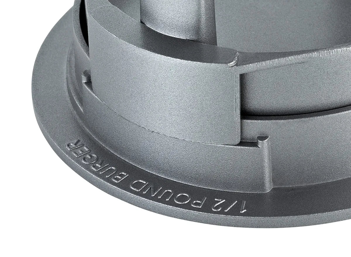 Küchenprofi Pressa per Hamburger Trio in acciaio inox grigio con 3 stampi - Stilmobili