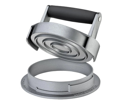 Küchenprofi Pressa per Hamburger Trio in acciaio inox grigio con 3 stampi - Stilmobili