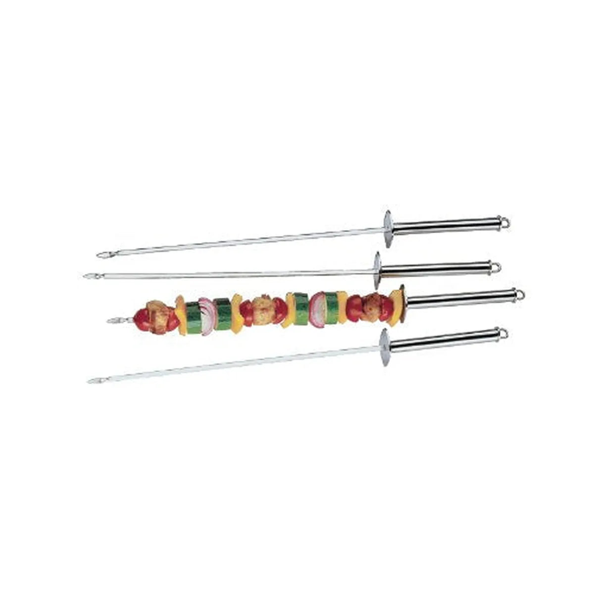 Küchenprofi Set di 4 Spiedini in acciaio inox per grill e barbecue